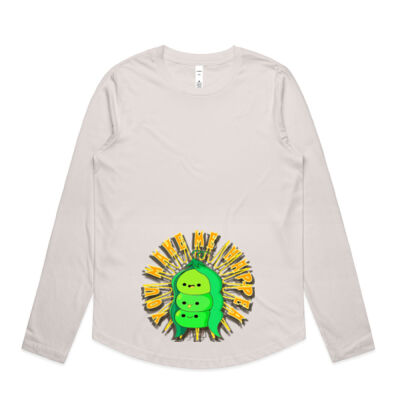  playful pea‑pod trio - Wo's Maple Curve L/S Tee Thumbnail