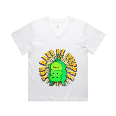  playful pea‑pod trio - Wo's Martina V Neck Tee Thumbnail