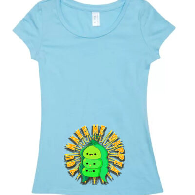  playful pea‑pod trio - Womens Cotton/Spandex T-shirt Thumbnail