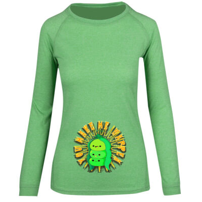  playful pea‑pod trio - Womens Greatness Heather Long Sleeve T-shirt Thumbnail