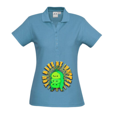  playful pea‑pod trio - Womens Crew Short Sleeve Polo Thumbnail