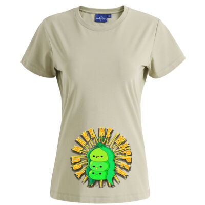  playful pea‑pod trio - PREMIUM COTTON FACE TEE Ladie's Thumbnail