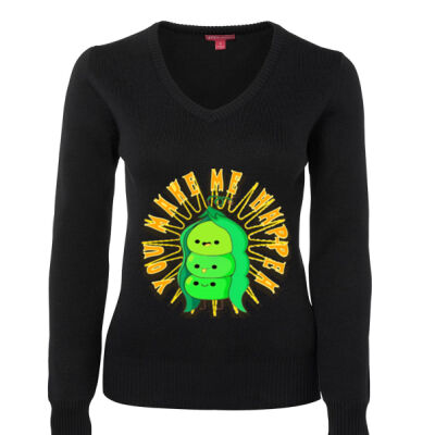  playful pea‑pod trio - Ladies Knitted Jumper Thumbnail