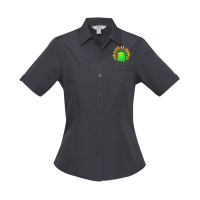  playful pea‑pod trio - Womens Bondi Short Sleeve Shirt Thumbnail