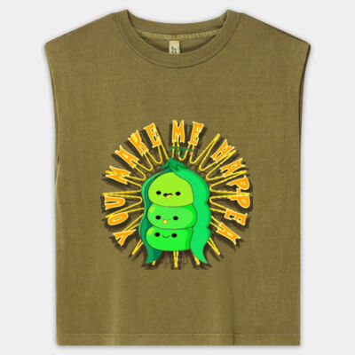  playful pea‑pod trio - Women's Garment Dyed Muscle Tee Thumbnail