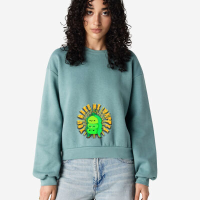 playful pea‑pod trio - Women's Classic Crewneck Sweatshirt Thumbnail