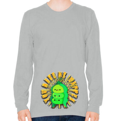  playful pea‑pod trio - Fine Jersey Unisex Long Sleeve T-Shirt Thumbnail