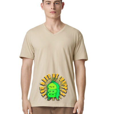  playful pea‑pod trio - CVC Unisex V-Neck T-Shirt Thumbnail