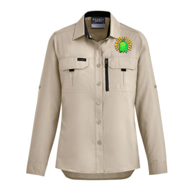  playful pea‑pod trio -  Womens Outdoor Long Sleeve Shirt Thumbnail