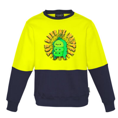  playful pea‑pod trio -  Unisex Hi Vis Crew Sweatshirt Thumbnail