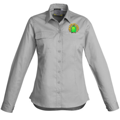 playful pea‑pod trio -  Womens Lightweight Tradie Long Sleeve Shirt Thumbnail