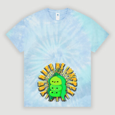  playful pea‑pod trio - Tie Dye Adult T-Shirt Thumbnail
