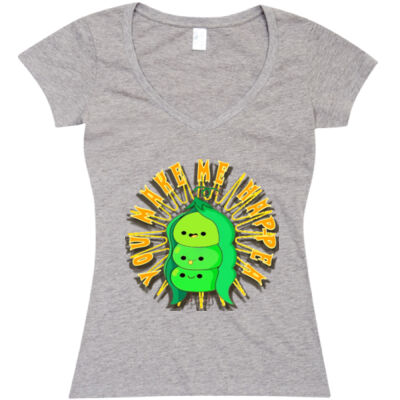  playful pea‑pod trio - Ladies V Neck Thumbnail