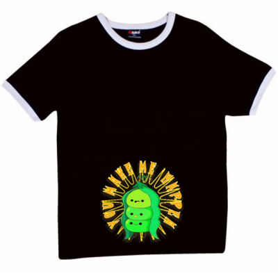  playful pea‑pod trio - Ringer Unisex Tee Thumbnail