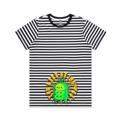  playful pea‑pod trio - Maple Tee - Striped Thumbnail