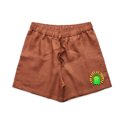  playful pea‑pod trio - Wo's Linen Shorts Thumbnail