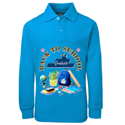 ultimate Back-to-School aesthetic - Kids L/S 210 Polo Thumbnail