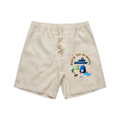 ultimate Back-to-School aesthetic - Mens Linen Shorts Thumbnail