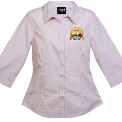 Tropical Flamingo Heart Sunset Merch - Womens 3/4 Sleeve Shirts Thumbnail