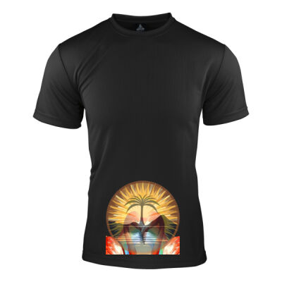 Tropical Flamingo Heart Sunset Merch - Botany Mens Tees Thumbnail