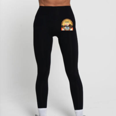 Tropical Flamingo Heart Sunset Merch - Staple Full Length Legging 2.0 Thumbnail