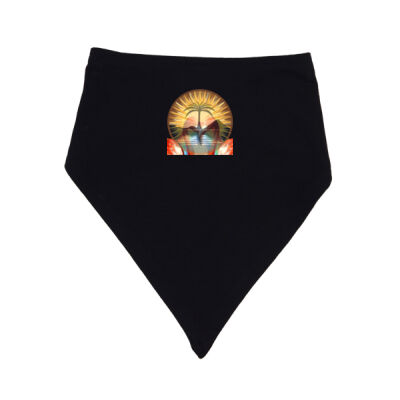Tropical Flamingo Heart Sunset Merch - Bandana Bib Thumbnail
