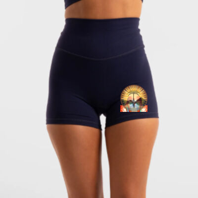Tropical Flamingo Heart Sunset Merch - Hi-Rise Short 2.0 - Marine Thumbnail