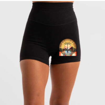 Tropical Flamingo Heart Sunset Merch - Hi-Rise Short 2.0 - Onyx Thumbnail