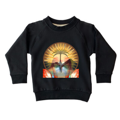 Tropical Flamingo Heart Sunset Merch - Kids – Tracksuit Set Thumbnail