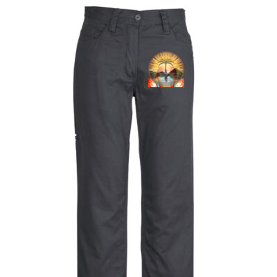 Tropical Flamingo Heart Sunset Merch - Womens Plain Utility Pant Thumbnail