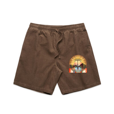 Tropical Flamingo Heart Sunset Merch - Mens Cord Shorts Thumbnail