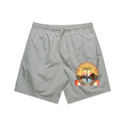 Tropical Flamingo Heart Sunset Merch - Mens Training Shorts 19" Thumbnail
