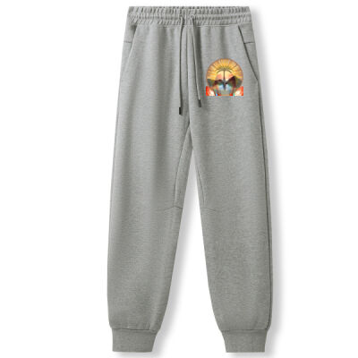 Tropical Flamingo Heart Sunset Merch - Men's three layer Cotton Sandwich Pants Thumbnail