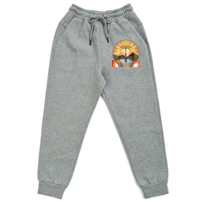 Tropical Flamingo Heart Sunset Merch - Kids's three layer Cotton Sandwich Pants Thumbnail