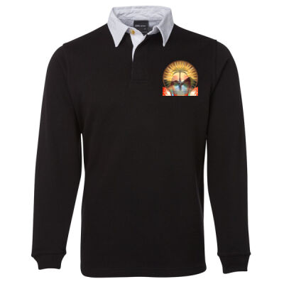 Tropical Flamingo Heart Sunset Merch - Rugby Thumbnail