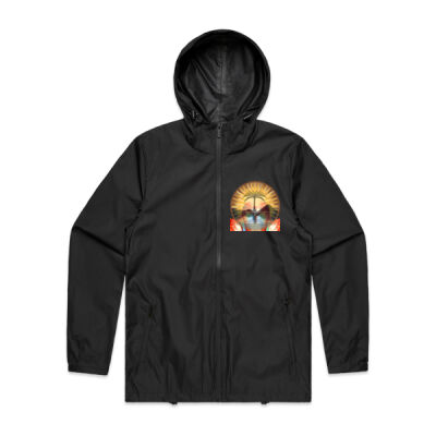 Tropical Flamingo Heart Sunset Merch - Mens Section Zip Jacket Thumbnail
