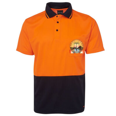 Tropical Flamingo Heart Sunset Merch - BYO (Bring Your Own) - Hi Vis Thumbnail