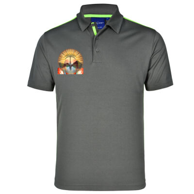 Tropical Flamingo Heart Sunset Merch - Staten Polo Shirt Men's  Thumbnail
