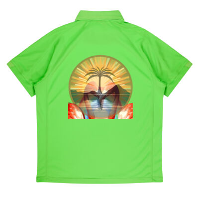 Tropical Flamingo Heart Sunset Merch - Flinders Mens Polos  Thumbnail