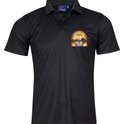 Tropical Flamingo Heart Sunset Merch - Verve Polo Men's Thumbnail