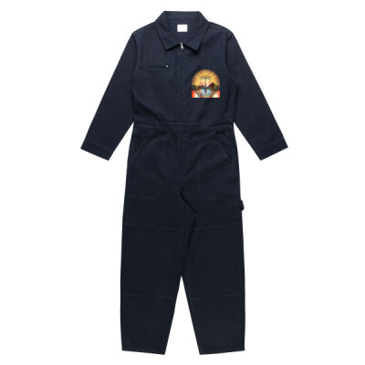 Tropical Flamingo Heart Sunset Merch - Wo's Canvas Coveralls Thumbnail