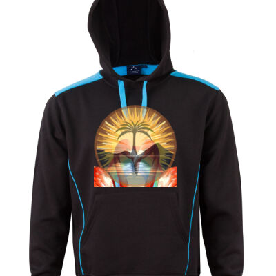 Tropical Flamingo Heart Sunset Merch - Croxton Hoodie Adult Unisex Thumbnail