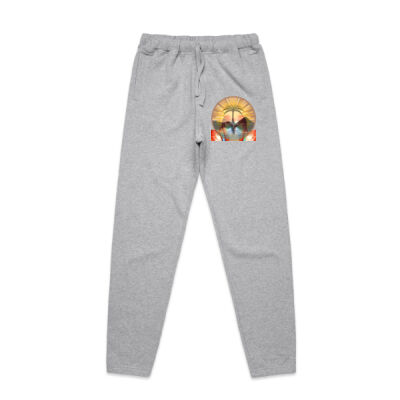 Tropical Flamingo Heart Sunset Merch - Wo's Surplus Track Pants Thumbnail