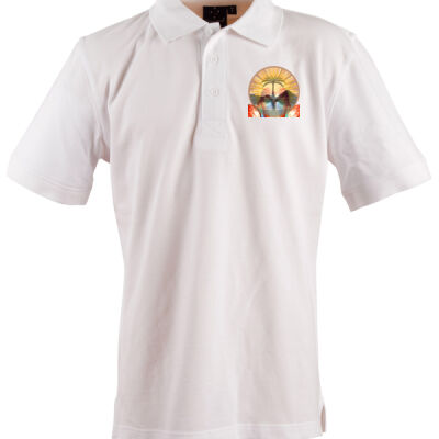 Tropical Flamingo Heart Sunset Merch - Longbeach Polo Men's Thumbnail
