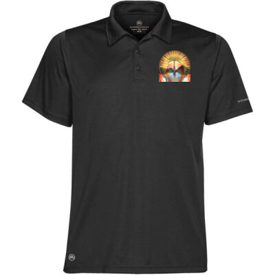 Tropical Flamingo Heart Sunset Merch - Men's Apollo H2X-Dry Polo Thumbnail