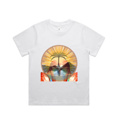 Tropical Flamingo Heart Sunset Merch - Wo's Classic Minus Tee [-5CM] Thumbnail