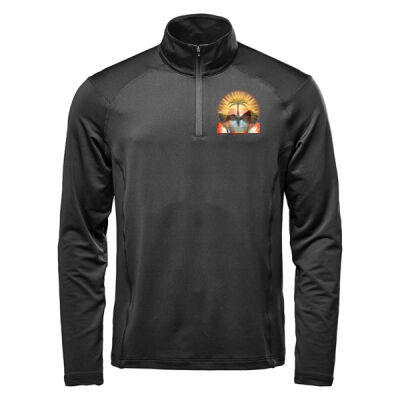 Tropical Flamingo Heart Sunset Merch - Men's Augusta 1/4 Zip Long Sleeve Thumbnail