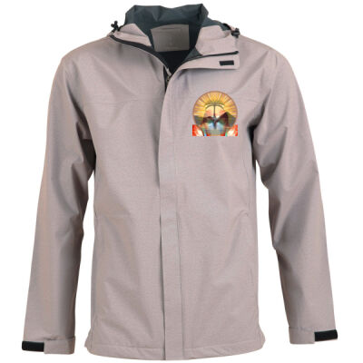 Tropical Flamingo Heart Sunset Merch - Absolute Waterproof Performance Jacket - Mens Thumbnail
