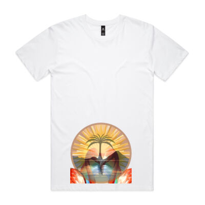 Tropical Flamingo Heart Sunset Merch - Mens Staple Recycled Tee Thumbnail