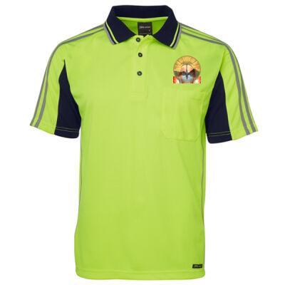 Tropical Flamingo Heart Sunset Merch - HV 4602.1 S/S ARM TAPE POLO Thumbnail